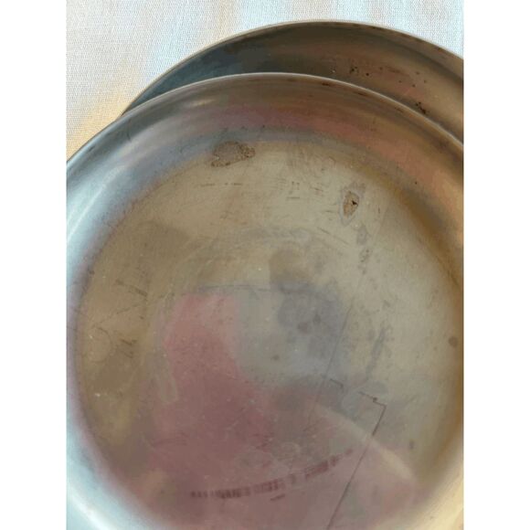 Silver Colored Coaster Set of Six, 4.5" x 4.5", Small Plates - Picture 2 of 5